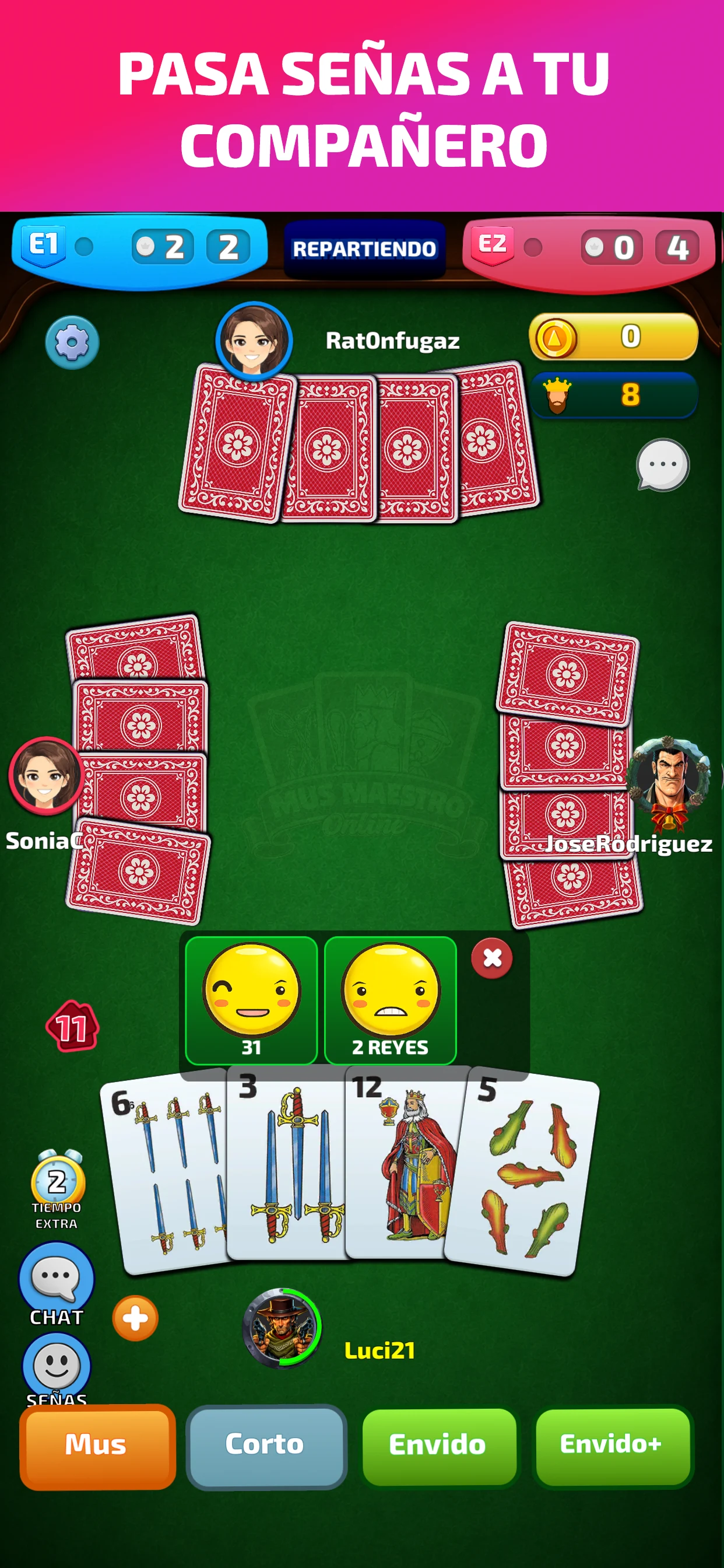 Mus Online Maestro - juego mus screenshot